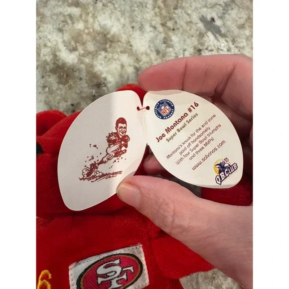 Joe Montana 16 San Francisco 49ers NFL Plush Salvino's Bammers Super Bowl Series - Picture 8 of 9